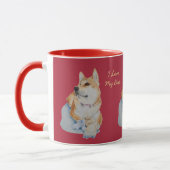 Originalbild eines schönen Akita Hundes Tasse (Links)