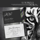 Originale dunkle und hellgraue Streifen Visitenkarte