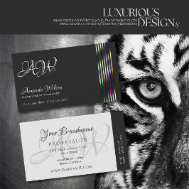 Originale dunkle und hellgraue Streifen Visitenkarte