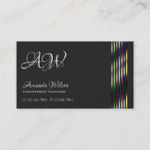 Originale dunkle und hellgraue Streifen Visitenkarte (Vorderseite)