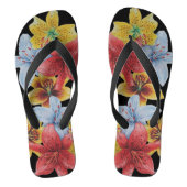 originale, farbige Lilienmuster Blume Blumenart Badesandalen (Fußbett)