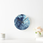 Originale Kunst: "Aqua-Uhren" Runde Wanduhr (Zuhause)