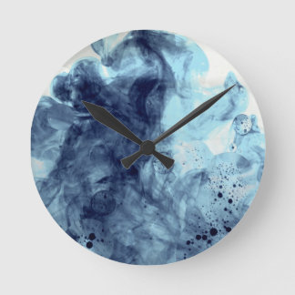 Originale Kunst: "Aqua-Uhren" Runde Wanduhr