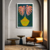 Originale Kunstwerk Monstera-Blatt Poster