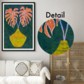 Originale Kunstwerk Monstera-Blatt Poster