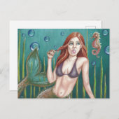 Originale Kunstwerke Bubblicious Postkarte (Vorne/Hinten)