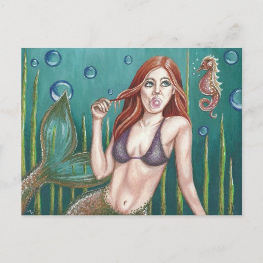 Originale Kunstwerke Bubblicious Postkarte (Vorderseite)