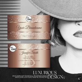 Originale Logos für den Glitzer in Luxus-Rose Visitenkarte