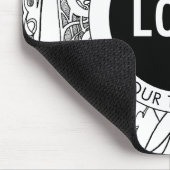 Originale moderne Linienkunst & Ihr Logo Mousepad (Ecke)