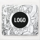 Originale moderne Linienkunst & Ihr Logo Mousepad (Vorne)
