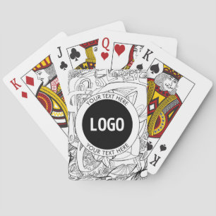 Originale moderne Linienkunst & Ihr Logo Spielkarten