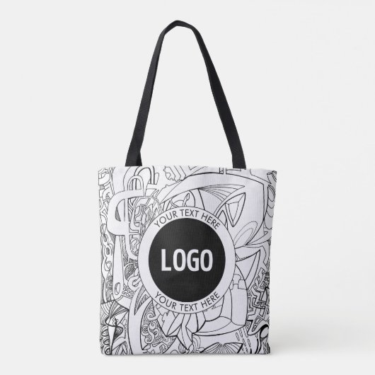 Originale moderne Linienkunst & Ihr Logo Tasche (Rückseite)