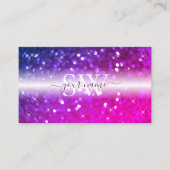 Originale Schwarz Pink Lila Sparkle Glitzer Origin Visitenkarte (Vorderseite)
