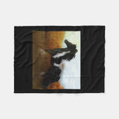 Originale "Sinti und Roma Herbst" Pferdedeausstell Fleecedecke (Vorderseite (Horizontal))