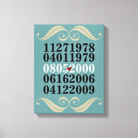 Originale Sondertermine Leinwanddruck (Vorderseite)