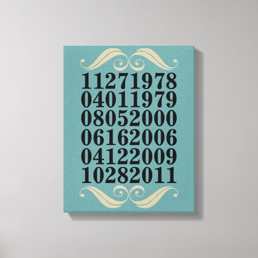 Originale Sondertermine Leinwanddruck (Vorderseite)