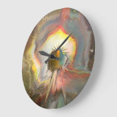 Originale Spin-Art Große Wanduhr (Winkel)