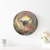 Originale Spin-Art Große Wanduhr (Zuhause)