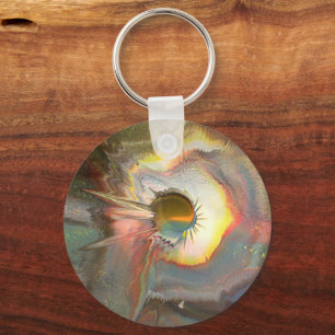 Originale Spin-Art Schlüsselanhänger