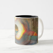 Originale Spin-Art Zweifarbige Tasse (VorderseiteRechts)