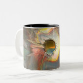 Originale Spin-Art Zweifarbige Tasse (Vorderseite Links)
