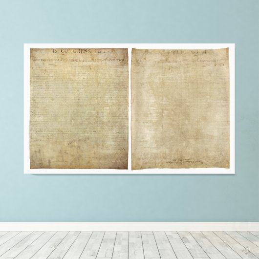 ORIGINALE Unabhängigkeitserklärung Leinwanddruck (Insitu (Holzboden))