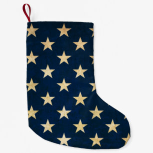 Originale vintage patriotische amerikanische Flagg Kleiner Weihnachtsstrumpf