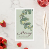 Originale Wasserfarbe-Grün Merry Christmas Serviette (Beispiel)