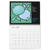 Originale Zeichnungen Astrologische Zeichen Diagra Kalender (Mär 2026)