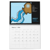 Originale Zeichnungen Astrologische Zeichen Diagra Kalender (Feb 2026)