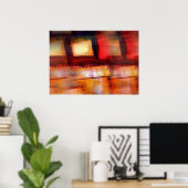 Originaler abstrakter Kunstposter Druck Poster (Heimbüro)