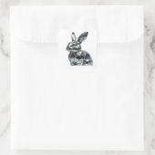 Originaler silberner abstrakter Aufkleber (Tasche)