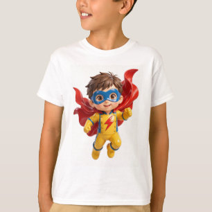 Originaler süßer Jungen-Blitz-Held 3D T-Shirt