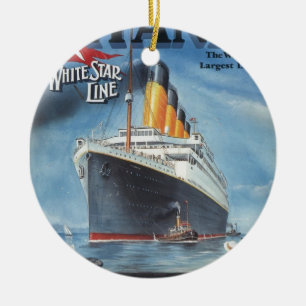 Originaler Titanic Vintage Poster 1912 Keramik Ornament