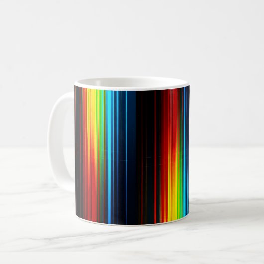 Originales abstraktes farbenfrohes Design Kaffeetasse (Vorderseite Links)