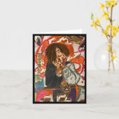 Originales Aquarell-Gemälde Karte (Gelbe Blume)