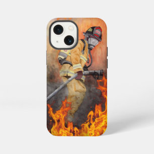Originales Wasserfarben-Feuerwehrmann Erster Helfe iPhone 13 Mini Hülle