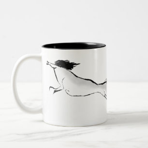 Originalgemälde 4 Pferd Chinesisches Neujahr 2026 Zweifarbige Tasse