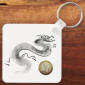 Originalgemälde Chinesischer Drachenjahr Monogram Schlüsselanhänger (Rückseite)