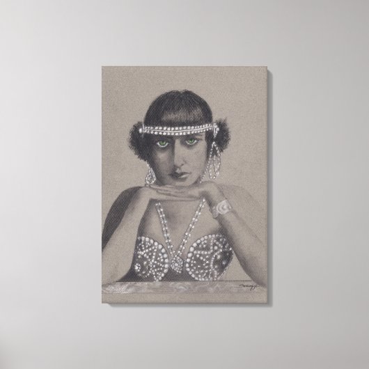 Originalgemälde von Silent Film Star Leinwanddruck (Vorderseite)