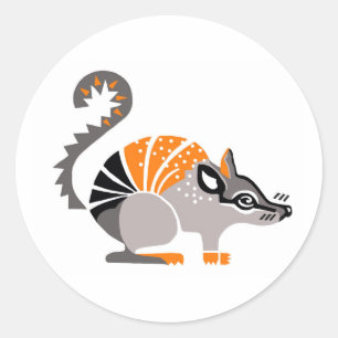 Originalgrafik - NUMBAT - Australien - Wildlife Runder Aufkleber