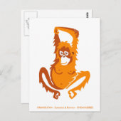 Originalgrafik - ORANGUTAN - gefährdete Arten - Postkarte (Vorne/Hinten)