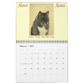 Originalkunstportraits japanischer akita Hunde Kalender (Feb 2027)