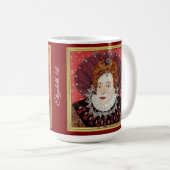 Originalporträt von Elizabeth 1st. Kaffeetasse (VorderseiteRechts)