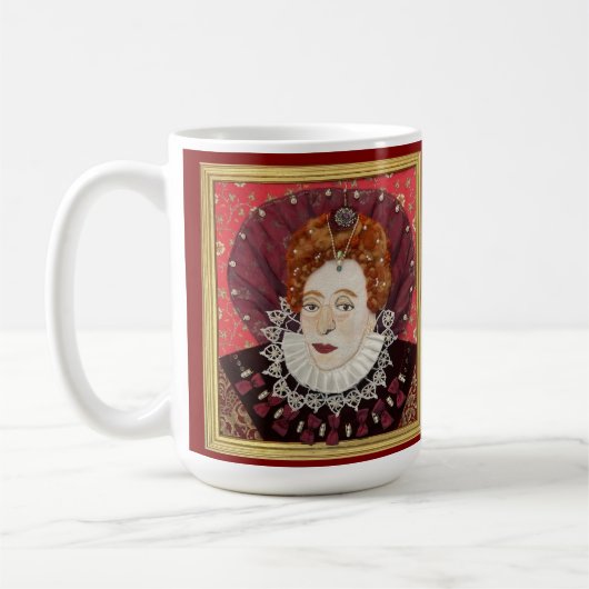 Originalporträt von Elizabeth 1st. Kaffeetasse (Links)