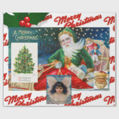 ORIGINALRETRO CHRISTMAS COLLAGE WRAPAPIER GESCHENKPAPIER (Flach)
