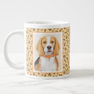 Originaltierkunst - Gemälde eines Beagle-Hundes Jumbo-Tasse