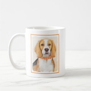 Originaltierkunst - Gemälde eines Beagle-Hundes Kaffeetasse