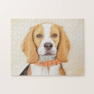 Originaltierkunst: Gemälde eines Beagle-Hundes Puzzle