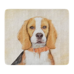 Originaltierkunst - Gemälde eines Beagle-Hundes Schneidebrett